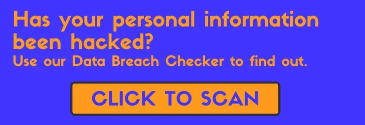 Privacy Bee banner asking if your personal information has been hacked, with a Click to Scan button